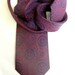 Vintage 1960s Men's Tie by Hastings - Red Pattern on Navy Blue Silk