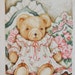 Finished / Completed Cross Stitch - Bears in a dress // Sale