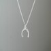 Make a wish Friendship necklace chain with silver wishbone charm