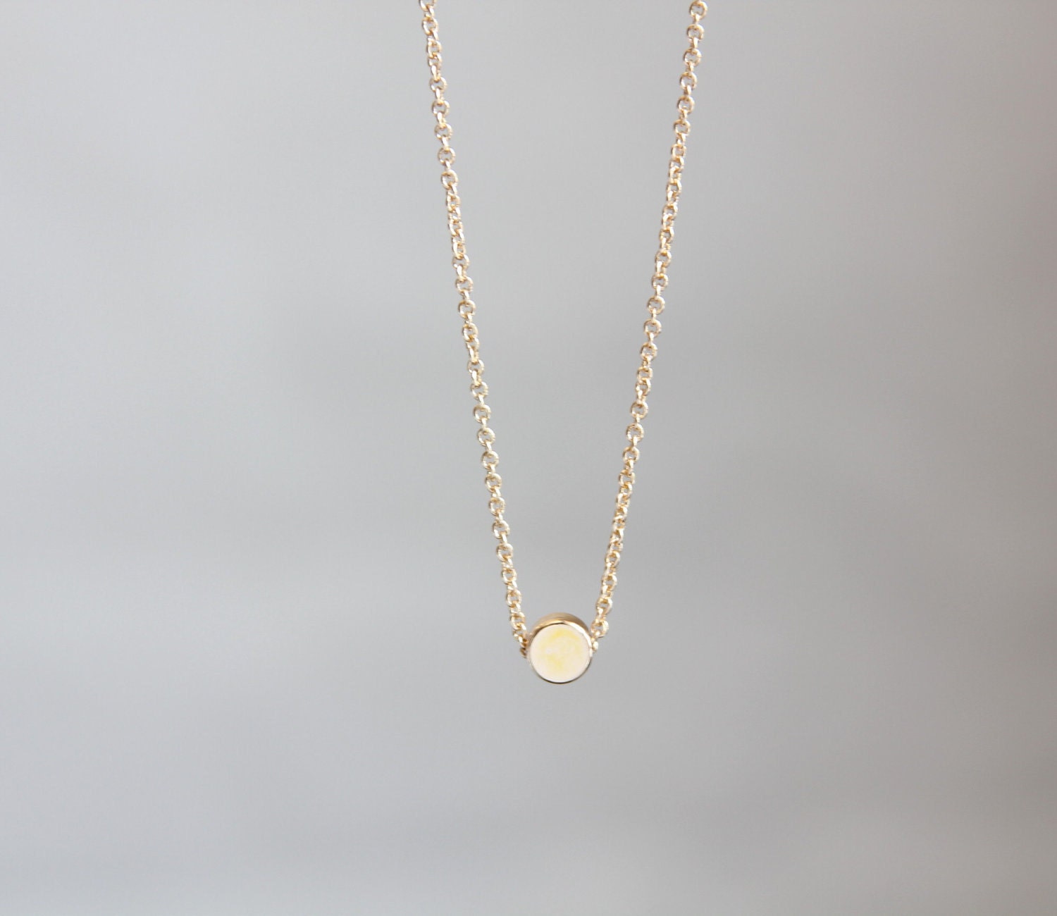 Delicate simple everyday circle gold necklace by JewelofaGirl
