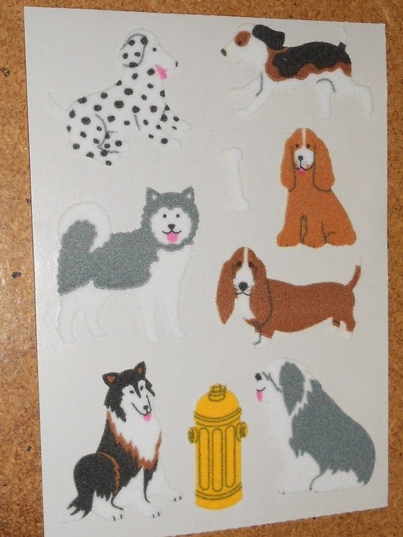 Fuzzy Maxi Sandylion Stickers Dogs
