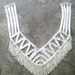 Retro White Silky Crochet Neck Lace Collar with tassels for blouse, top, dress or embellish accessories.