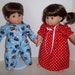 American Girl 15" Doll Clothing - Bitty Twins Pajamas "Choo Choos and Polka Dots"
