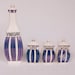 Vintage Condiment Set Lotte Germany Vinegar cinnamon cloves nutmeg Jars Victorian Spice Jar