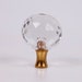 Antique Lamp Finial top Brass Crystal Faceted