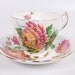 Chrysanthemum Tea cup Gladstone Bone China Made In England Pink Yellow