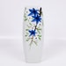 Vintage Cobalt Blue Vase Oriental Vase Raised Flowers Hand Painted Porcelain