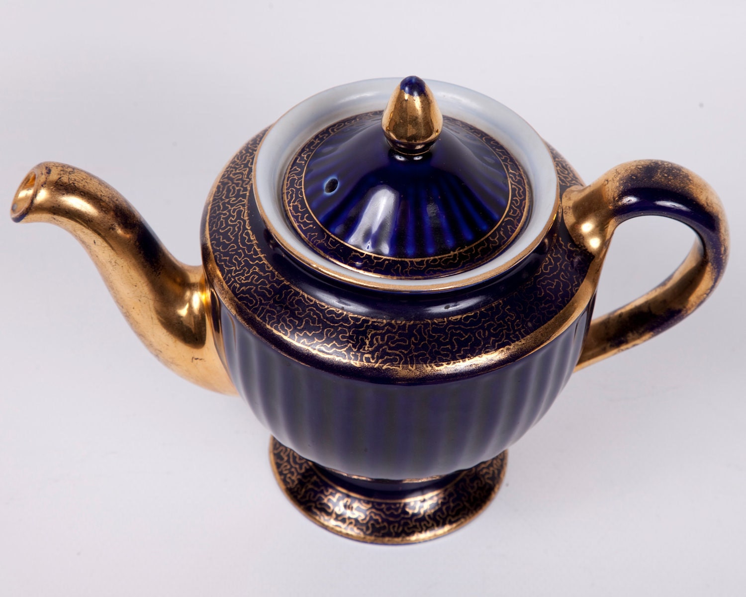 Hall Teapot Cobalt Blue Vintage Los Angeles by LeVintageGalleria