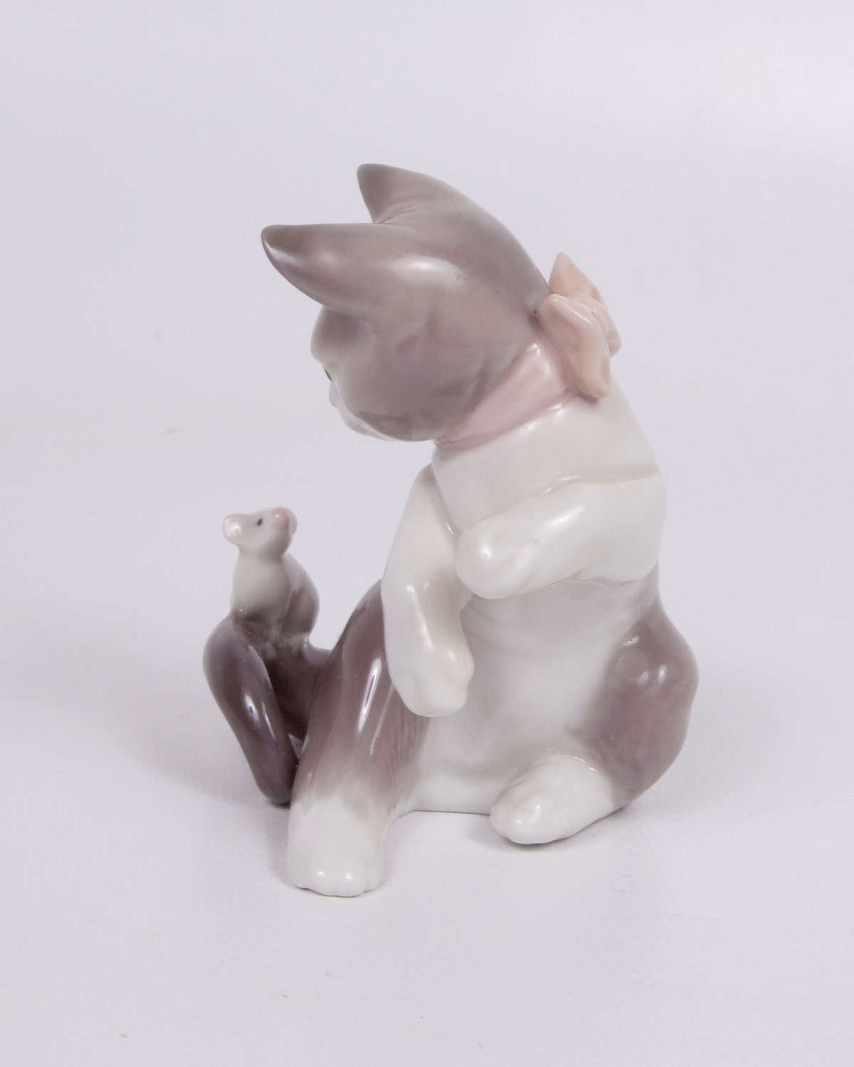 lladro cat and mouse figurine