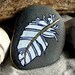Peace Feather / Painted Stone/ Sandi Pike Foundas / Cape Cod