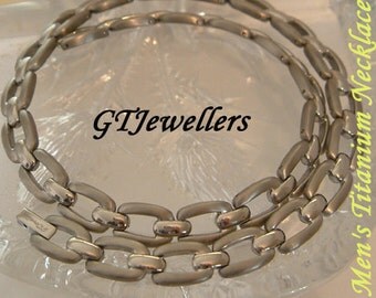 Mens Titanium chain, titanium chain for men, men's steel chain Custom