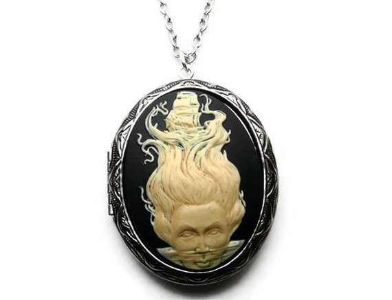 Lady Of The Lake Cameo Locket Large Sea Siren by missbohemia