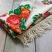 RESERVED LISTING -- Vintage Accessories / Shawl / Russian / rose / folk / cottage chic / Mother's Day / country flowers / traditional