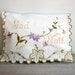 Vintage / Home Decor / Linens / pillowcase / Scandinavian / purple / chartreuse / natural white / cottage chic / farmhouse folk / embroidery