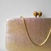 Vintage clutch purse / retro evening bag / gold / rhinestones / metallic / satin / formal / mid century / After Five / cocktail party