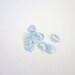 10 Blue Small Satin Hearts Padded Appliques / Embellishment / CLEARANCE