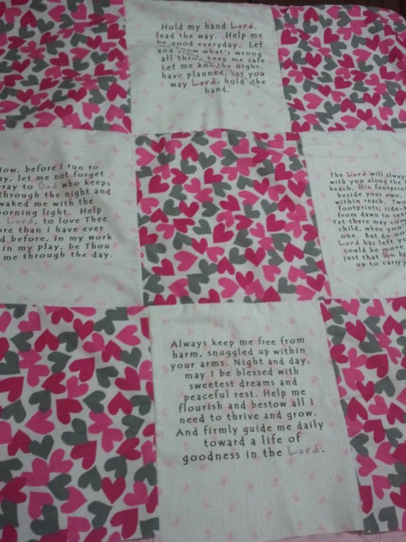 Baby Girl Blanket with 4 Christian Prayers by BlankieBlessings