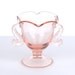 Unusual Pink Depression Glass Ruffled Dish with Fish Handles