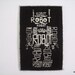 Robot Word Art Screen Print White on Black