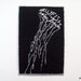 Jellyfish Calligram Card - White Screen Print on Black - Word Art