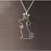 Dog and Crown, Necklace - wire, crystal beads