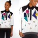 RESERVED itsPOW: Vtg Abstract Colorful Printed Tuxedo Collared Shirt
