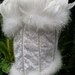 white feather corset