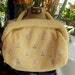 60s Beaded & Embroidered Handbag, 9 x 12, Beaded Handle, Cream Summer Purse, Beaded Bag