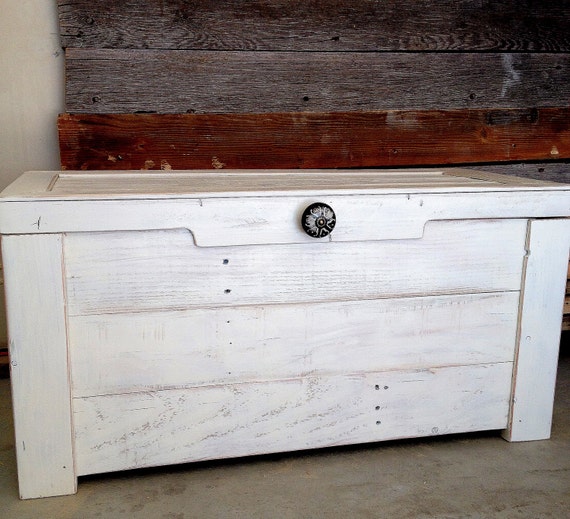 Items similar to White Hope Chest / Toy Chest on Etsy