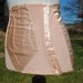 Vintage French peach pink girdle corset garter belt lingerie - elasticated and boned