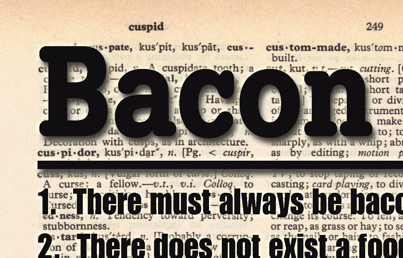 Bacon Rules Vintage Dictionary Print by TheSalvagedSparrow on Etsy