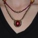 Designer HEMP Hippie Phish Jewelry Ruby beads double necklace