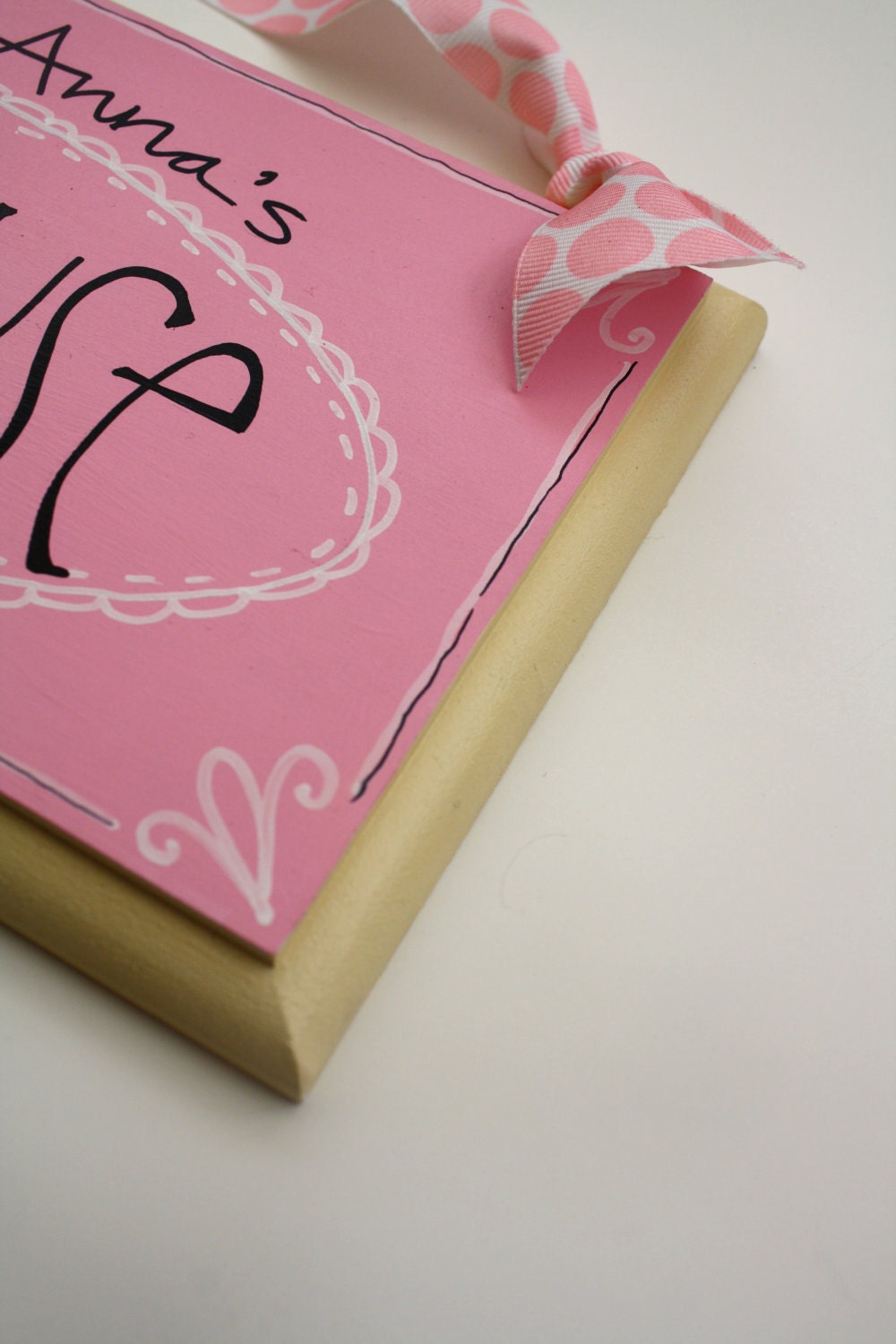 pink personalized girls playhouse name sign