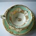 Vintage Gold and Green Tea Cup and Saucer
