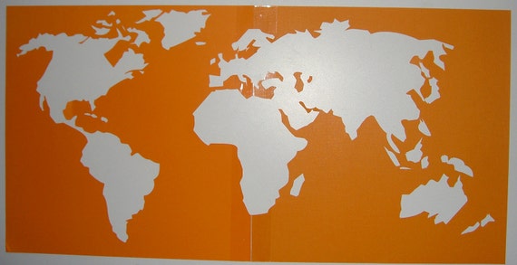 World Map Stencil By ChapmanPlace On Etsy