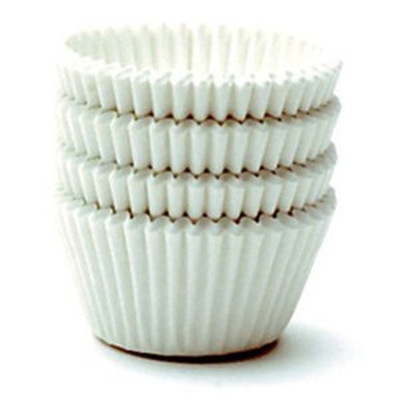 500 JUMBO White Cupcake Liners Papers 21/4in