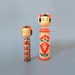 Two Vintage Traditional Kokeshi Dolls - Signed