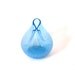 Blenko Crackle Pinched Turquoise Vase - Miniature Ivy Ball