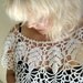 Crochet Collar Wedding Capelet Bolero with Lace Mittens Vintage Romantic Style
