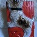 Dog Wall Pocket 1950s Scottie or Terrier Doggie Ceramic Painted Retro Cute Kitschy Wall Decoration Vintage Home Decor