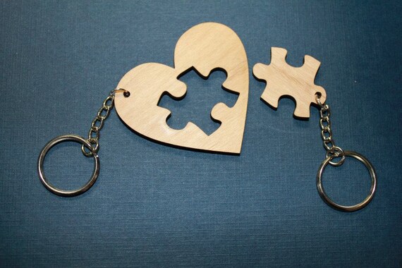 Laser cut Heart Keychain