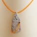 Beach Pebble Necklace, Zen, Yoga Style, Unisex Hipster Urban Jewelry, Sea Stone, Rubber Cord, OOAK (S017)