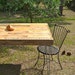 Reclaimed Barnwood Dining table, desk. Modern vintage hairpin steel legs. Pattern patch work style pallet table. Rustic industrial