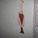 Wood Chicken Funky Chicken Dangling Feet Hand Painted Handmade