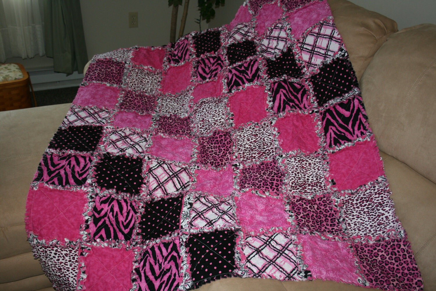 Rag Quilt by mpeechatka on Etsy