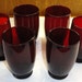 Set 6 Vintage Anchor Hocking Royal Ruby Red Glasses Tumblers
