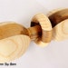 Natural Wood Baby Rattle Teething Ring READY-2-SHIP Hand Turned Multi-Colored Baby Shower Gift