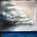 Thunderstorm seascape original oil painting father's day gift- Stormscape series thirtytwo