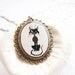 RESERVED - Black cat necklace