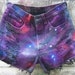 HIGH WAISTED jeans short waist 31 " with Galaxy painted